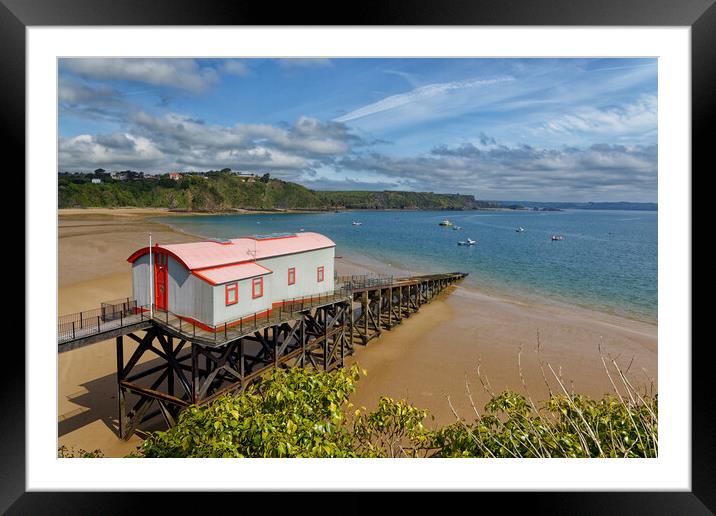Old lifeboat station on Castle Hill Tenby Wales UK Framed Mounted Print by John Gilham