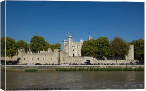 Tower of London Canvas Print by Peter Bolton