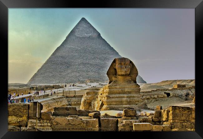 The sphinx at Giza, Egypt. Framed Print by Peter Bolton