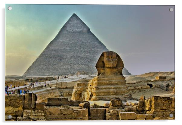 The sphinx at Giza, Egypt. Acrylic by Peter Bolton
