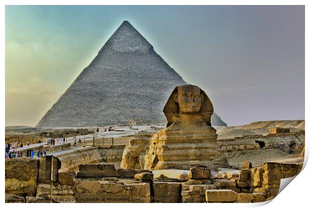 The sphinx at Giza, Egypt. Print by Peter Bolton