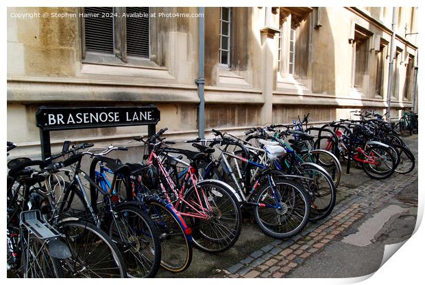Oxford Bikes Print by Stephen Hamer