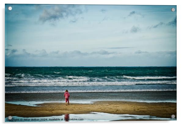 'I'm so small' Photo art at St. Ives, Cornwall. Acrylic by Peter Bolton