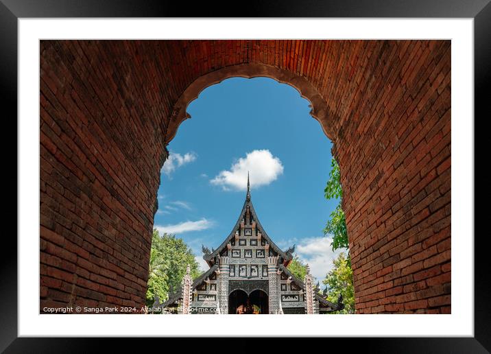 Chiang Mai temple Framed Mounted Print by Sanga Park