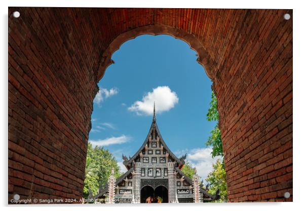 Chiang Mai temple Acrylic by Sanga Park