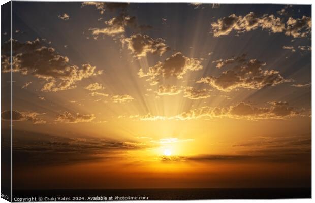 Spectacular Sunrise Menorca Spain. Canvas Print by Craig Yates