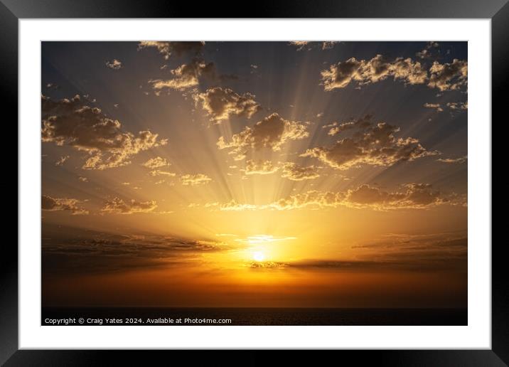 Spectacular Sunrise Menorca Spain. Framed Mounted Print by Craig Yates