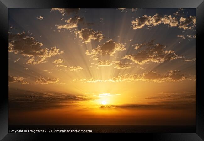 Spectacular Sunrise Menorca Spain. Framed Print by Craig Yates