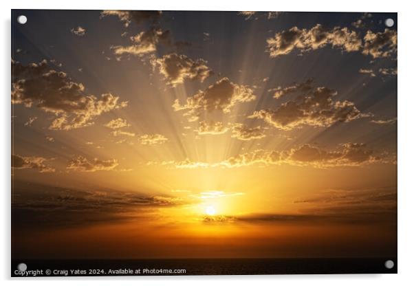 Spectacular Sunrise Menorca Spain. Acrylic by Craig Yates