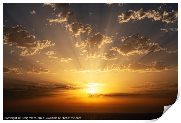 Spectacular Sunrise Menorca Spain. Print by Craig Yates