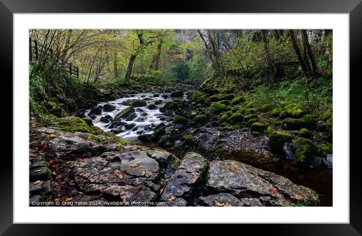 Ingleton Waterfall Trail Yorkshire. Framed Mounted Print by Craig Yates