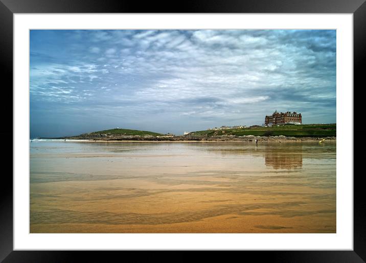 Newquay Fistral Beach Framed Mounted Print by Darren Galpin