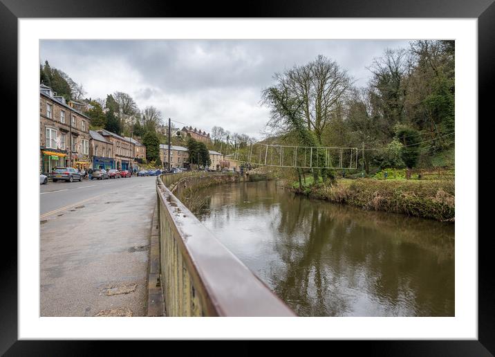 Matlock Bath promenade along the River Derwent Framed Mounted Print by Jason Wells