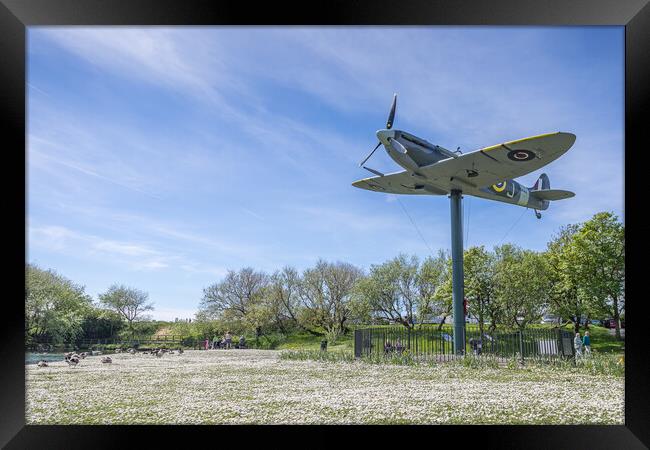 Spitfire at Fairhaven Lake Framed Print by Jason Wells