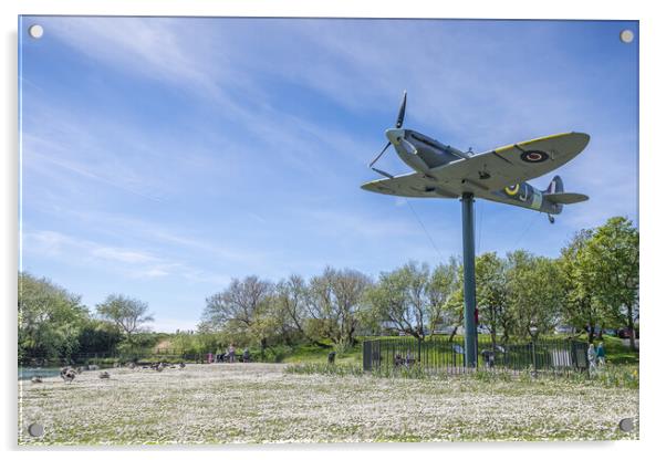 Spitfire at Fairhaven Lake Acrylic by Jason Wells
