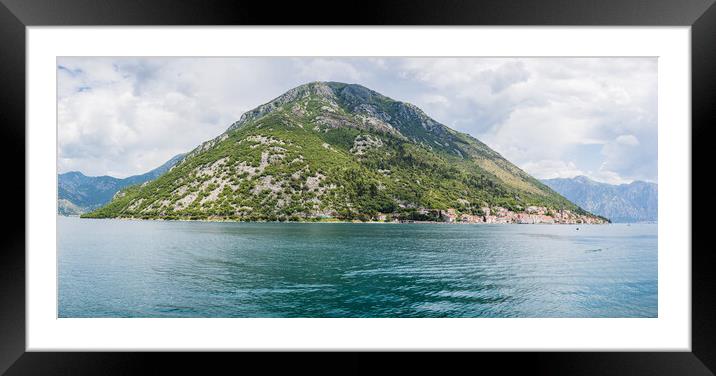 Perast at the foot of a mountain Framed Mounted Print by Jason Wells