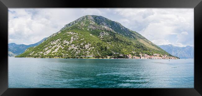 Perast at the foot of a mountain Framed Print by Jason Wells