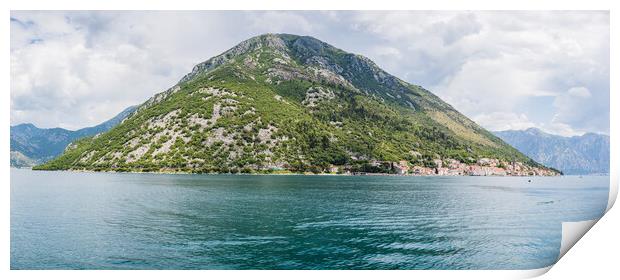 Perast at the foot of a mountain Print by Jason Wells