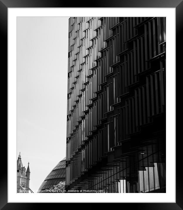 London Architecture  Framed Mounted Print by Benjamin Brewty
