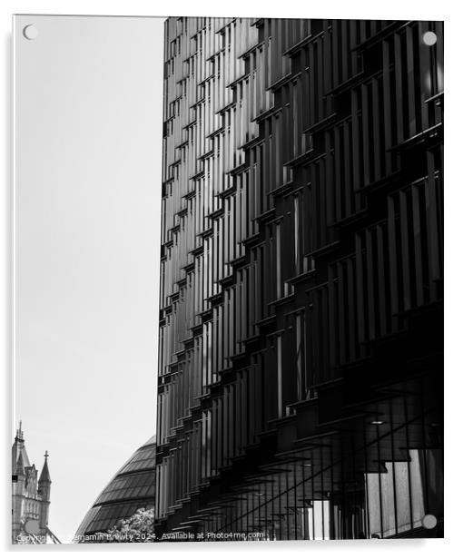 London Architecture  Acrylic by Benjamin Brewty
