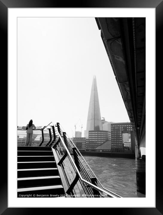 The Shard Street Photography Framed Mounted Print by Benjamin Brewty