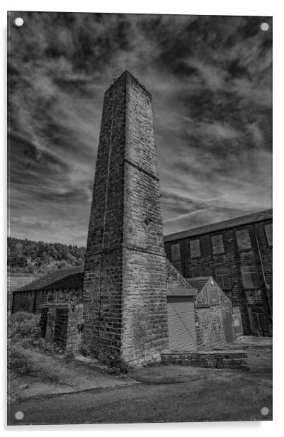 Lees Mill - Linthwaite Nr Slaithwaite  Acrylic by Glen Allen