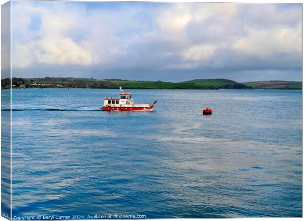Passenger Ferry from Padstow to Rock Cornwall  Canvas Print by Beryl Curran