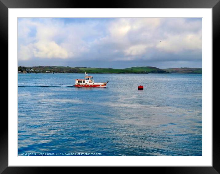 Passenger Ferry from Padstow to Rock Cornwall  Framed Mounted Print by Beryl Curran