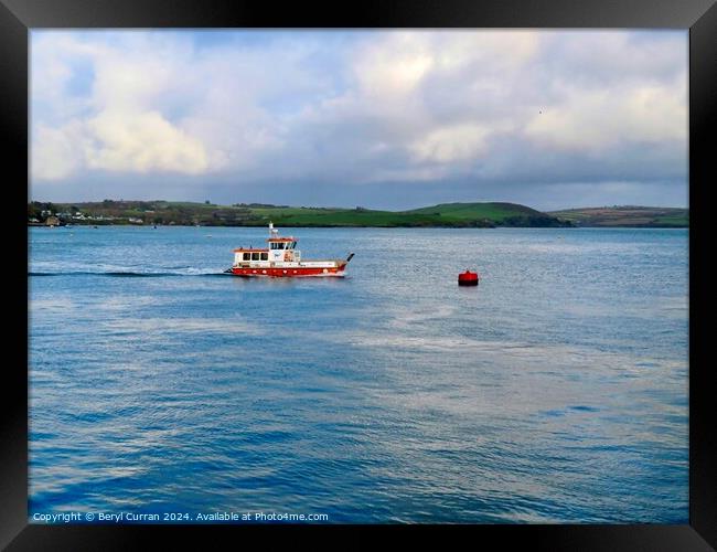 Passenger Ferry from Padstow to Rock Cornwall  Framed Print by Beryl Curran