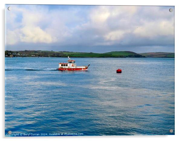 Passenger Ferry from Padstow to Rock Cornwall  Acrylic by Beryl Curran