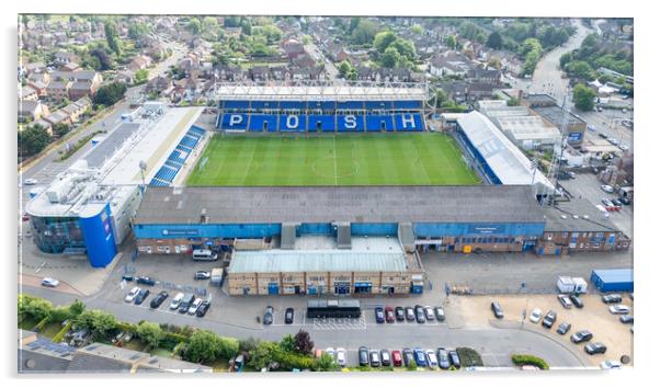 The Posh Peterborough United FC Acrylic by Apollo Aerial Photography