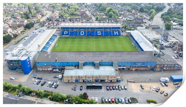 The Posh Peterborough United FC Print by Apollo Aerial Photography