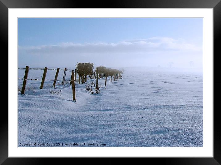 Snow fields Framed Mounted Print by Kevin Dobie