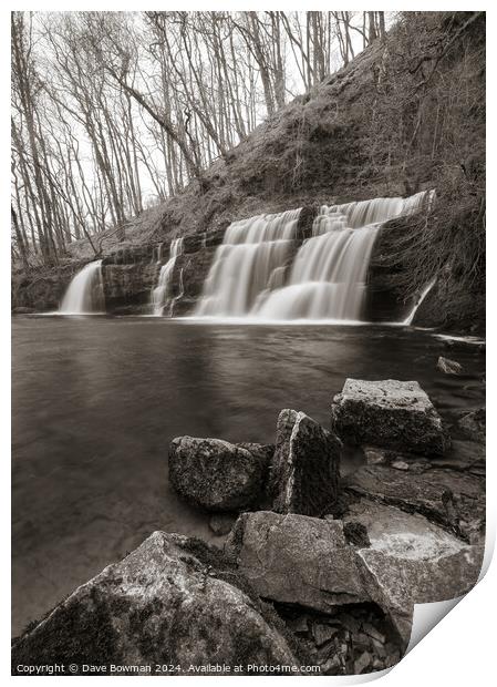 Sgwd Yr Pannwr Waterfall Print by Dave Bowman