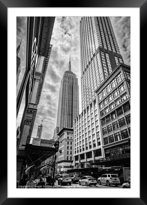 The Iconic Empire State Building Framed Mounted Print by Roger Dutton