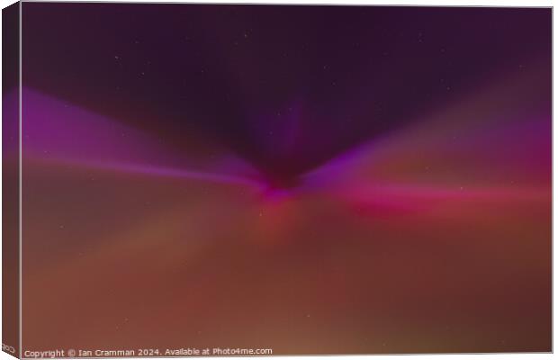 Northern Lights (Aurora Borealis) skywards Canvas Print by Ian Cramman