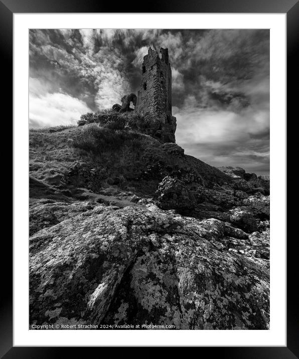Dunure Castle Framed Mounted Print by Robert Strachan