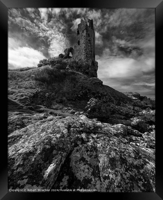 Dunure Castle Framed Print by Robert Strachan