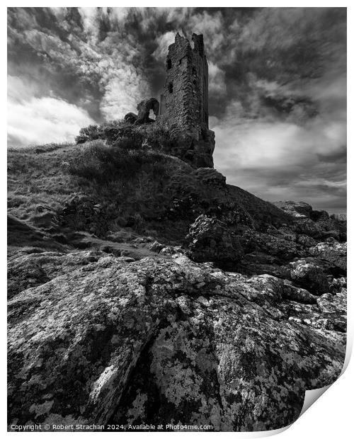 Dunure Castle Print by Robert Strachan