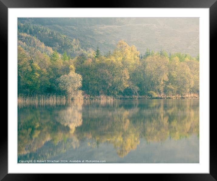 Loch Trool reflections Framed Mounted Print by Robert Strachan