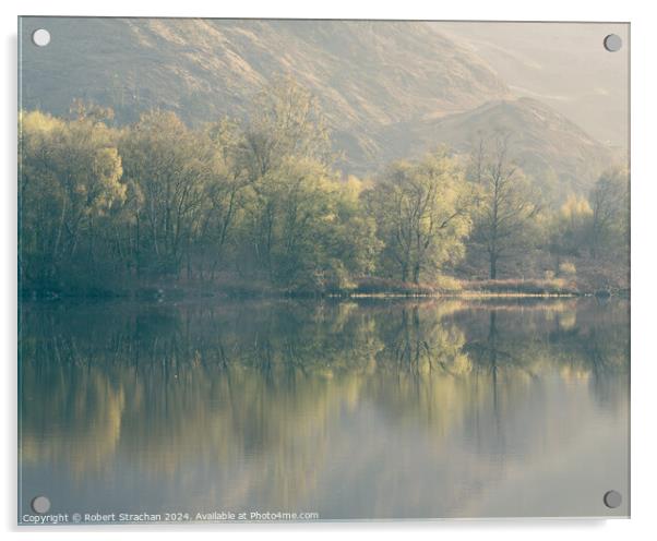 Loch Trool reflections Acrylic by Robert Strachan