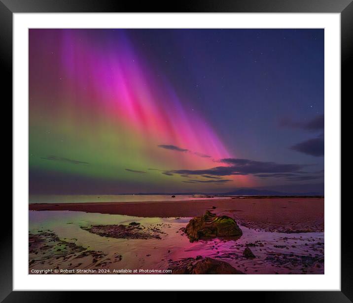Ayrshire and Arran Aurora Framed Mounted Print by Robert Strachan