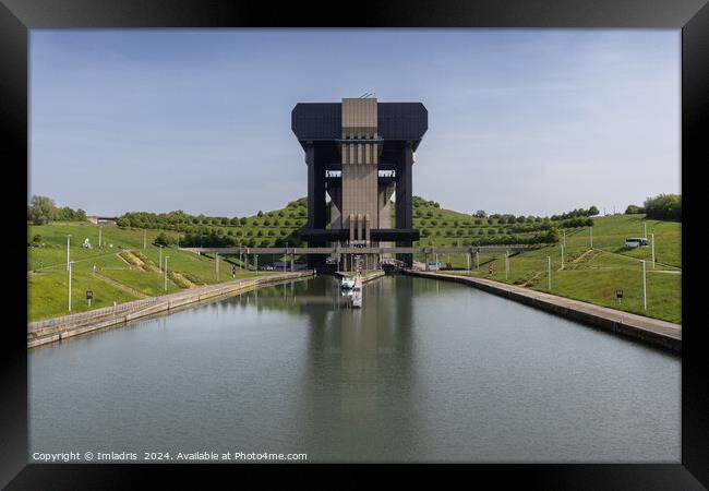 Canal du Centre and Boat Lift, Belgium Framed Print by Imladris 