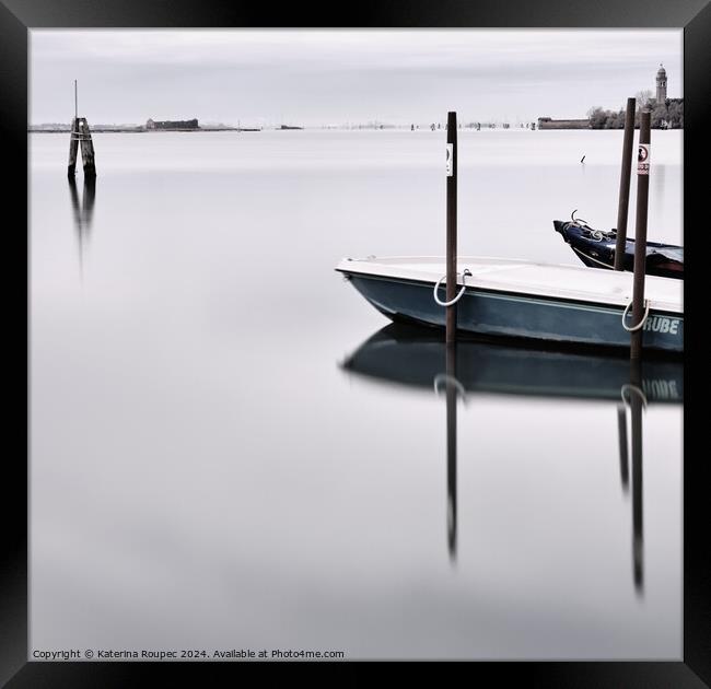 Burano Boats Framed Print by Katerina Roupec