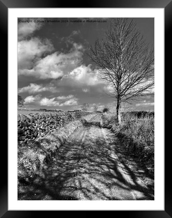 Old Lane Framed Mounted Print by Stuart Wheeldon