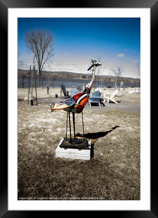 Metal Bird Framed Mounted Print by Dominic Gareau