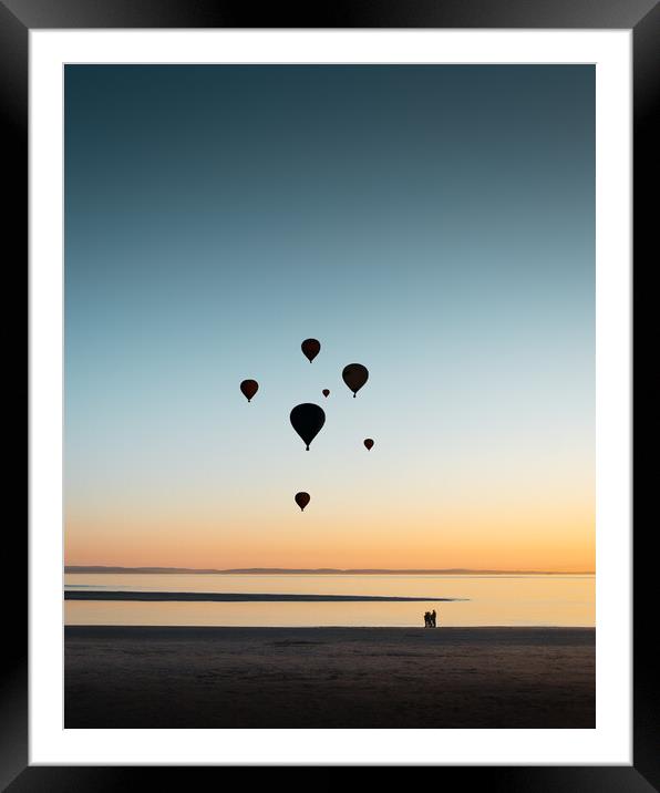 Balloons at Sunset Framed Mounted Print by Mark Jones