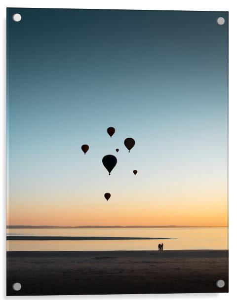 Balloons at Sunset Acrylic by Mark Jones