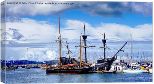 Pilgrim BM 45 And The Nao Victoria  Canvas Print by Peter F Hunt