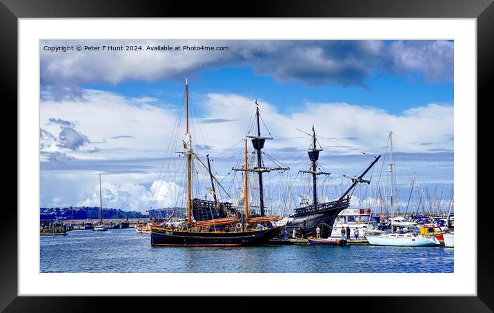 Pilgrim BM 45 And The Nao Victoria  Framed Mounted Print by Peter F Hunt